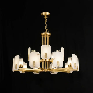 Alabaster Chandelier Copper Luxury