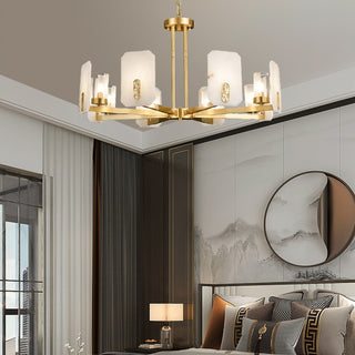 Marble Chandelier Copper Luxury