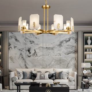 Marble Chandelier Copper Luxury