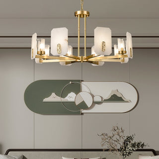 Marble Chandelier Copper Luxury