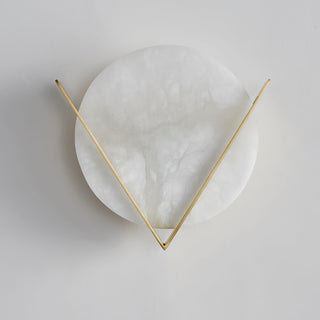 Marble Round Victory V Wall Lamp