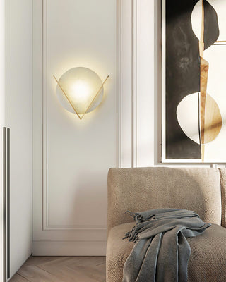 Marble Round Victory V Wall Lamp