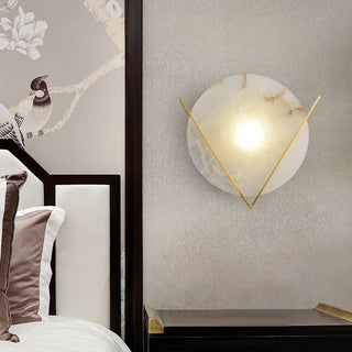 Marble Round Victory V Wall Lamp