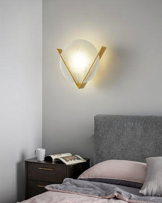 Marble Round Victory V Wall Lamp