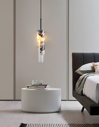 Cylindrical Bulgari Marble Pendant Lamp