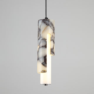 Cylindrical Bulgari Marble Pendant Lamp