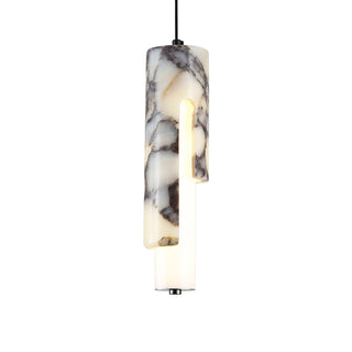 Cylindrical Bulgari Marble Pendant Lamp