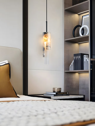 Cylindrical Bulgari Marble Pendant Lamp