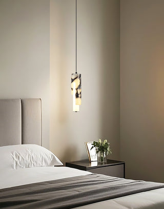 Cylindrical Bulgari Marble Pendant Lamp
