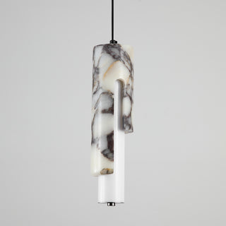Cylindrical Bulgari Marble Pendant Lamp