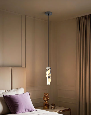 Cylindrical Bulgari Marble Pendant Lamp