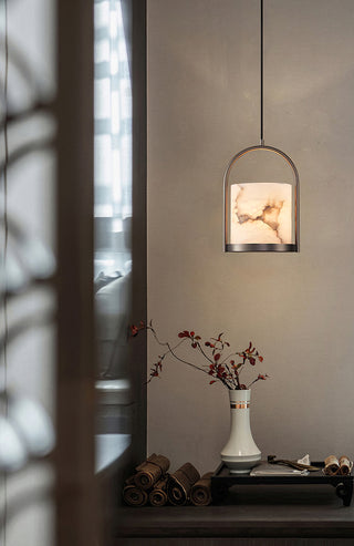 Marble Cylinder Pendant Light