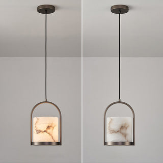 Marble Cylinder Pendant Light