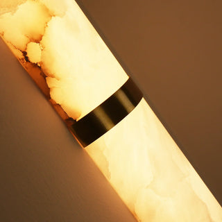 Oval Alabaster Semi-Circular Wall Lamp