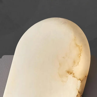 Oval Alabaster Semi-Circular Wall Lamp