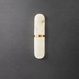 Oval Alabaster Semi-Circular Wall Lamp