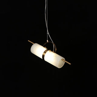 Mini Cylindrical Alabaster Pendant Light