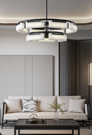 Modern Alabaster Fusion Chandelier