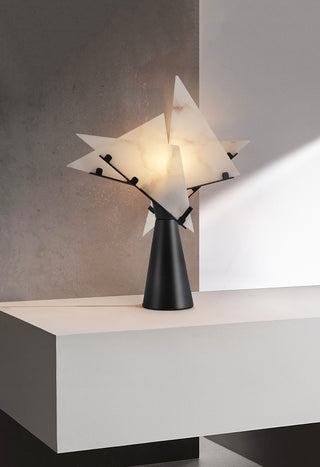 Modern Alabaster Black Table Lamp