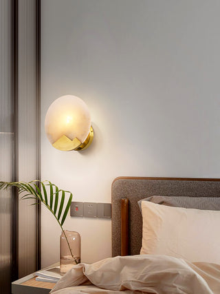 Modern Alabaster Brass Wall Light