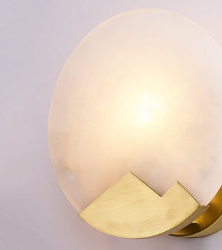 Modern Alabaster Brass Wall Light