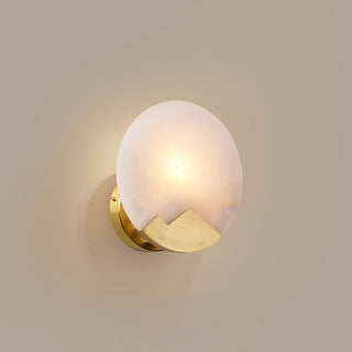 Modern Alabaster Brass Wall Light