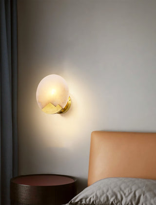 Modern Alabaster Brass Wall Light