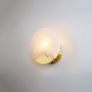 Modern Alabaster Brass Wall Light