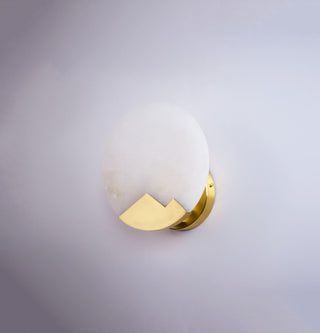 Modern Alabaster Brass Wall Light