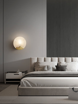 Modern Alabaster Brass Wall Light