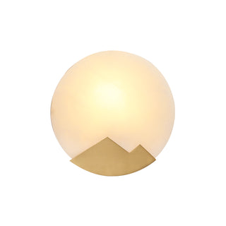 Modern Alabaster Brass Wall Light