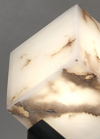 Modern Alabaster Cube Table Lamp