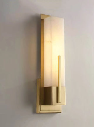 Modern Alabaster Cuboid Copper Wall Lamp