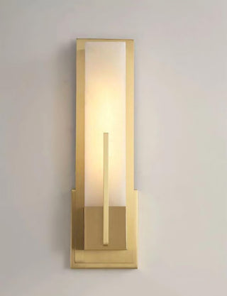 Modern Alabaster Cuboid Copper Wall Lamp