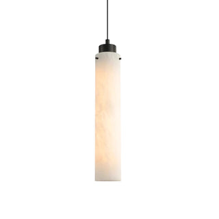 Modern Alabaster Cylinder Pendant Lamp