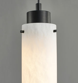 Modern Alabaster Cylinder Pendant Lamp