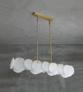 Modern Alabaster Linear Chandelier