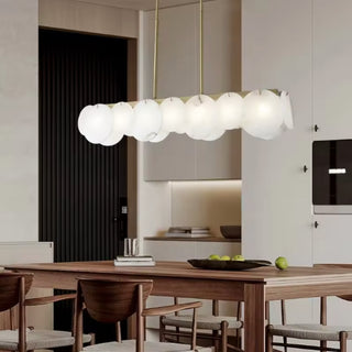 Modern Alabaster Linear Chandelier