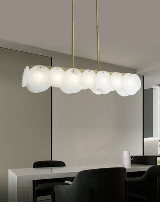 Modern Alabaster Linear Chandelier