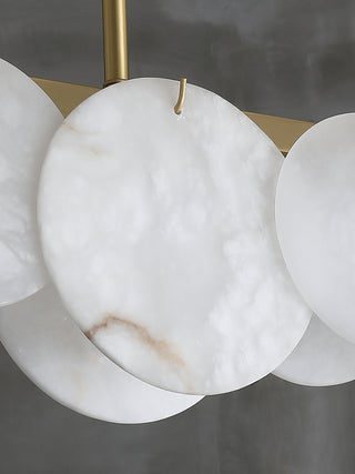 Modern Alabaster Linear Chandelier