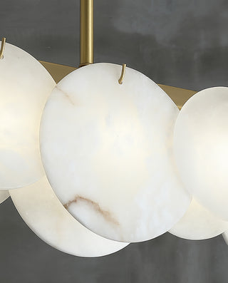 Modern Alabaster Linear Chandelier