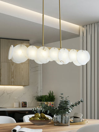 Modern Alabaster Linear Chandelier