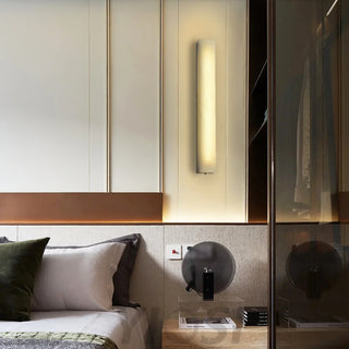 Modern Alabaster Rectangle Wall Sconce