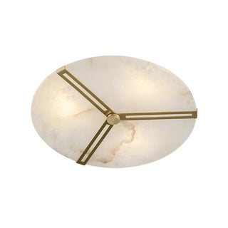 Modern Alabaster Round Copper Ceiling Lamp