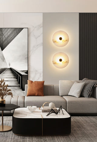 Modern Alabaster Round Wall Lamp