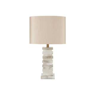 Modern Alabaster Stacked Table Lamp