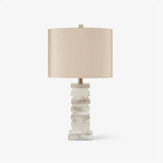 Modern Alabaster Stacked Table Lamp