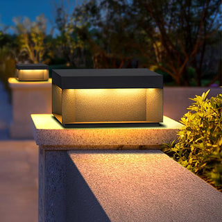 Modern Black Square Box Outdoor Light