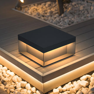 Modern Black Square Box Outdoor Light