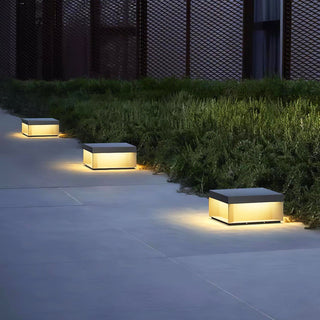 Modern Black Square Box Outdoor Light